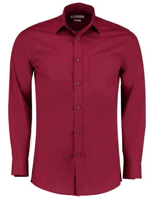 Tailored Fit Long Sleeve Poplin Shirt Other color - COOZO