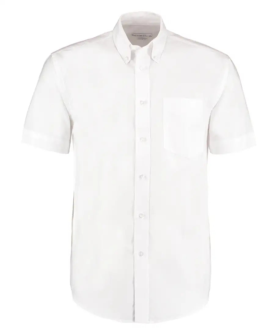 Classic Fit Short Sleeve Workwear Oxford Shirt - COOZO