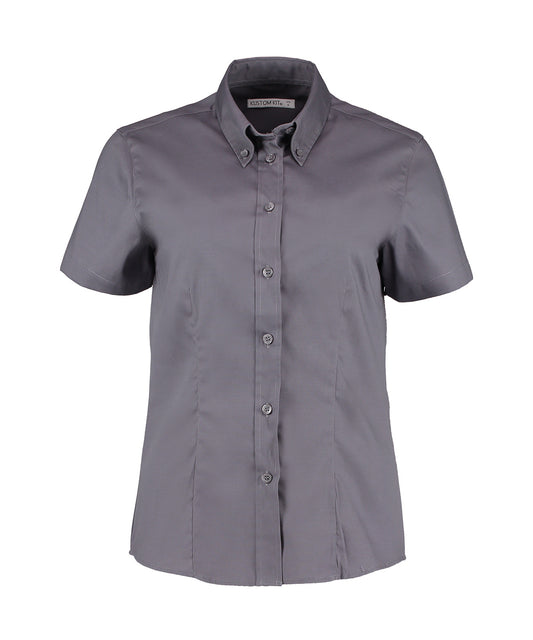 Tailored Fit Short Sleeve Premium Oxford Shirt - COOZO