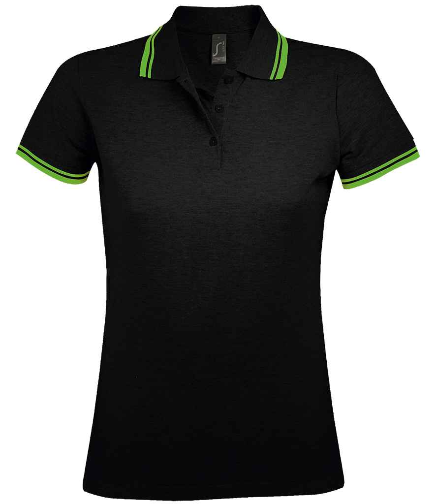 SOL'S Ladies Pasadena Tipped Cotton Piqu Polo Shirt - COOZO
