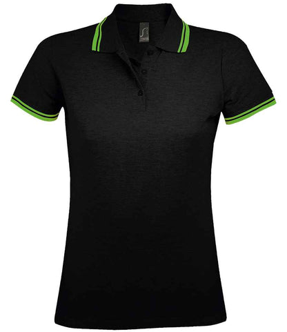 SOL'S Ladies Pasadena Tipped Cotton Piqu Polo Shirt - COOZO