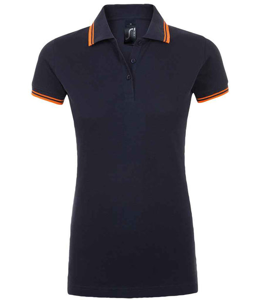 SOL'S Ladies Pasadena Tipped Cotton Piqu Polo Shirt - COOZO