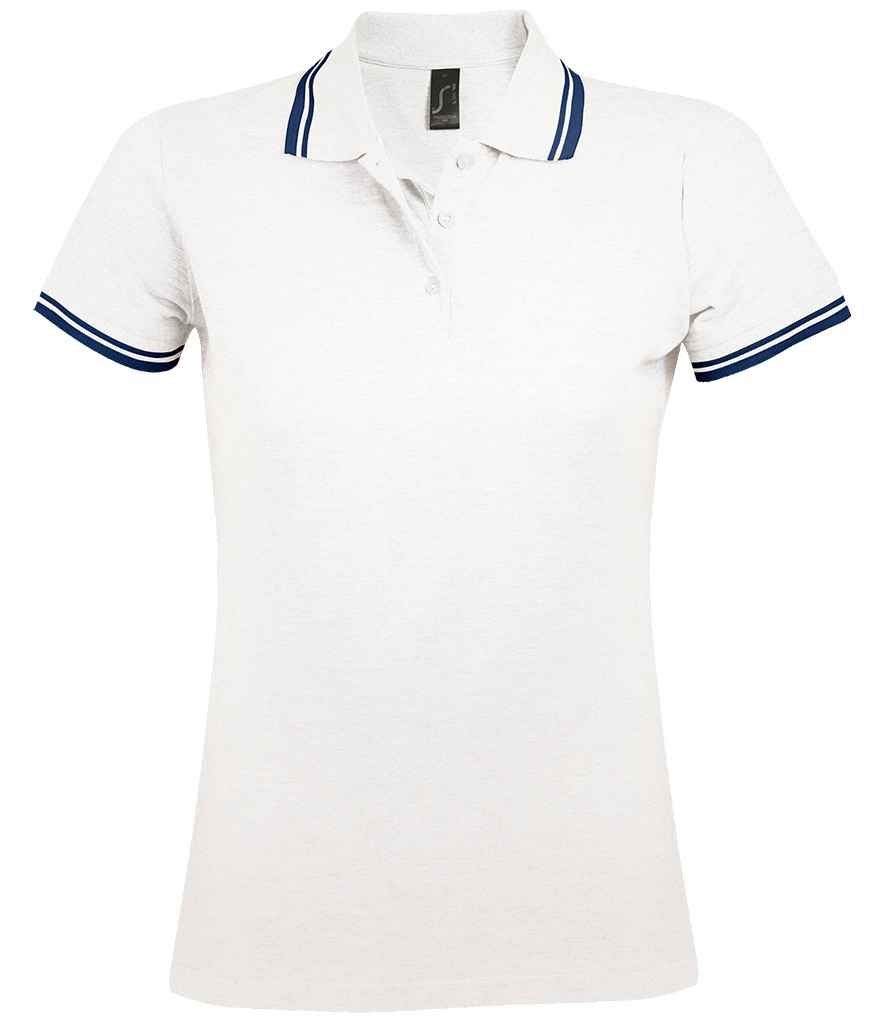 SOL'S Ladies Pasadena Tipped Cotton Piqu Polo Shirt - COOZO