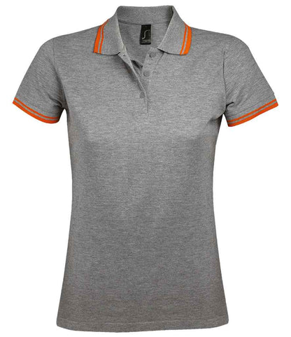 SOL'S Ladies Pasadena Tipped Cotton Piqu Polo Shirt - COOZO