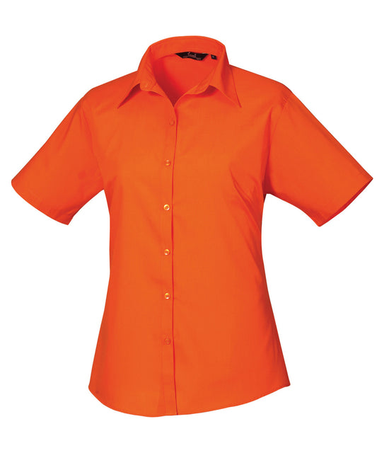 Premier Ladies Short Sleeve Poplin Blouse Other color - COOZO