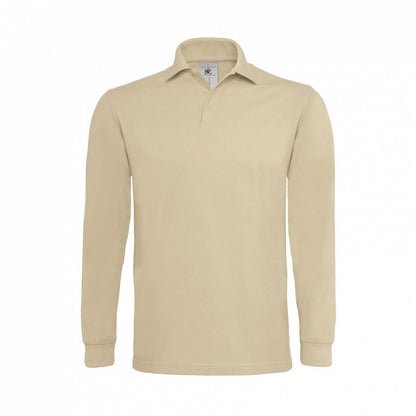 B&C PU423 Heavymill Long Sleeve Polo Shirt - COOZO