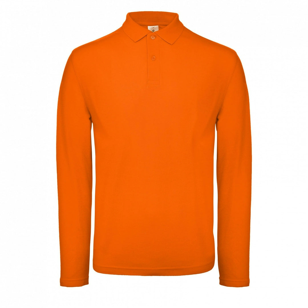 B&C PUI12 Mens ID.001 Long Sleeve Polo Shirt - COOZO
