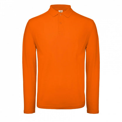 B&C PUI12 Mens ID.001 Long Sleeve Polo Shirt - COOZO