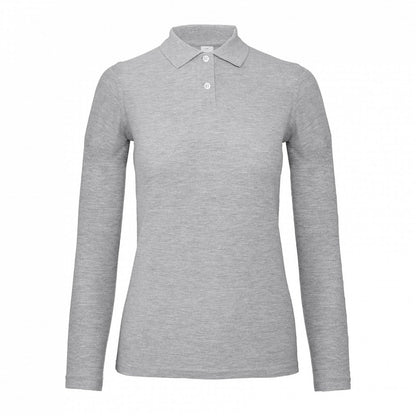 B&C PWI13 Ladies ID.001 Long Sleeve Polo Shirt - COOZO