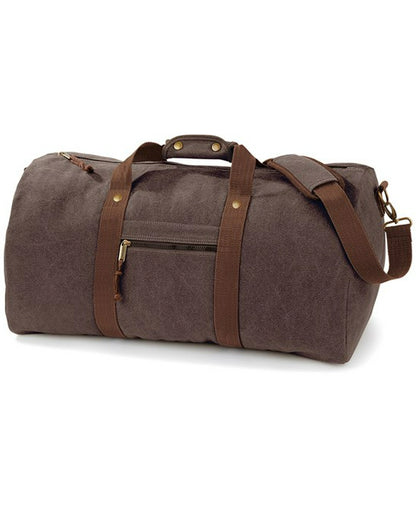 Vintage Canvas Holdall-VBRN1S