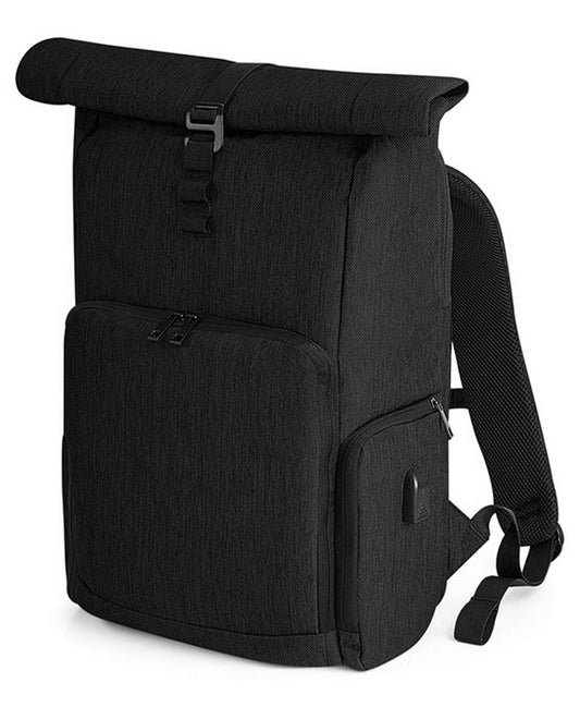 Q-Tech Charge Roll-Up Backpack-BLK1S