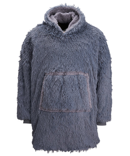 The Ribbon oversized cosy reversible shaggy sherpa hoodie (RI001) - COOZO