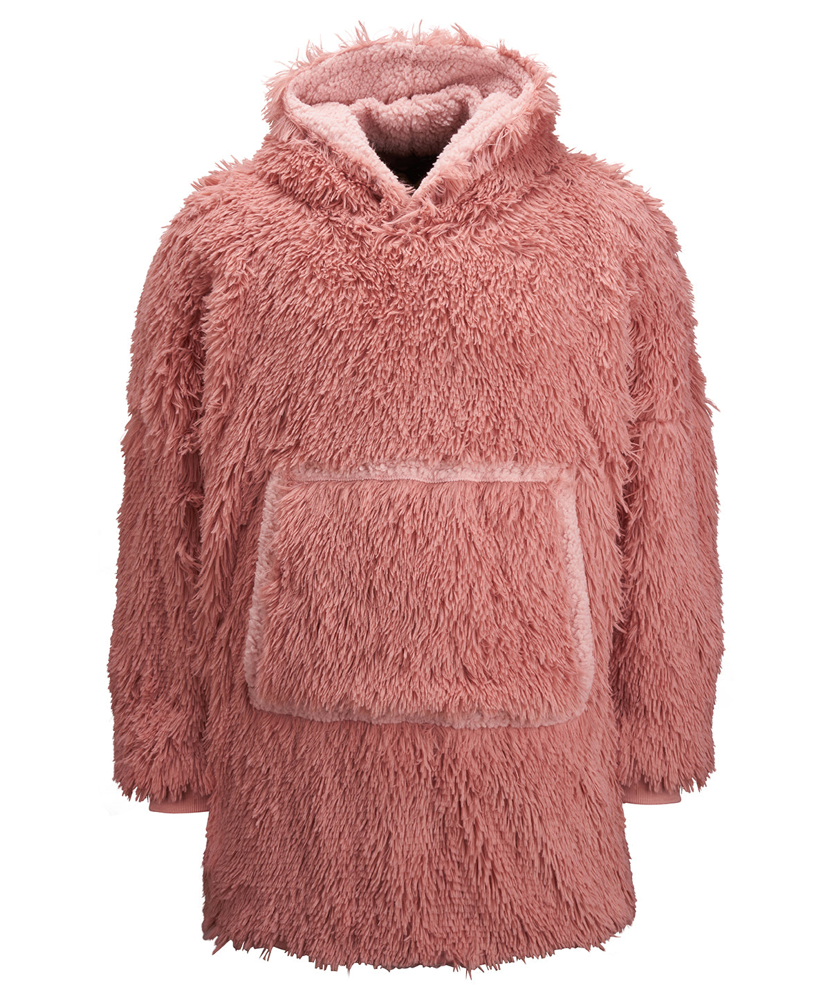 The Ribbon oversized cosy reversible shaggy sherpa hoodie (RI001) - COOZO