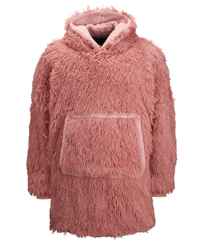 The Ribbon oversized cosy reversible shaggy sherpa hoodie (RI001) - COOZO