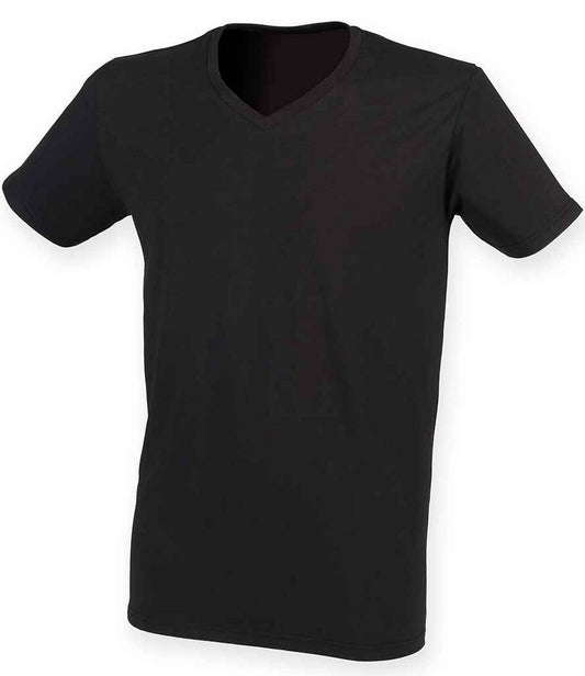 Skinni Fit SF122 SF Men Feel Good Stretch V-Neck T-Shirt - COOZO