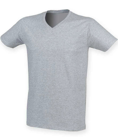 Skinni Fit SF122 SF Men Feel Good Stretch V-Neck T-Shirt - COOZO