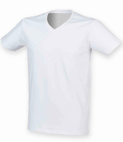 Skinni Fit SF122 SF Men Feel Good Stretch V-Neck T-Shirt - COOZO
