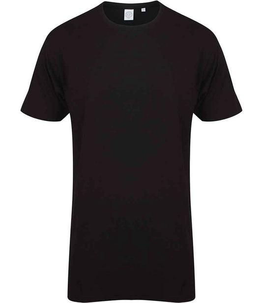 Skinni Fit SF258 SF Mens Longline Dipped Hem T-Shirt - COOZO