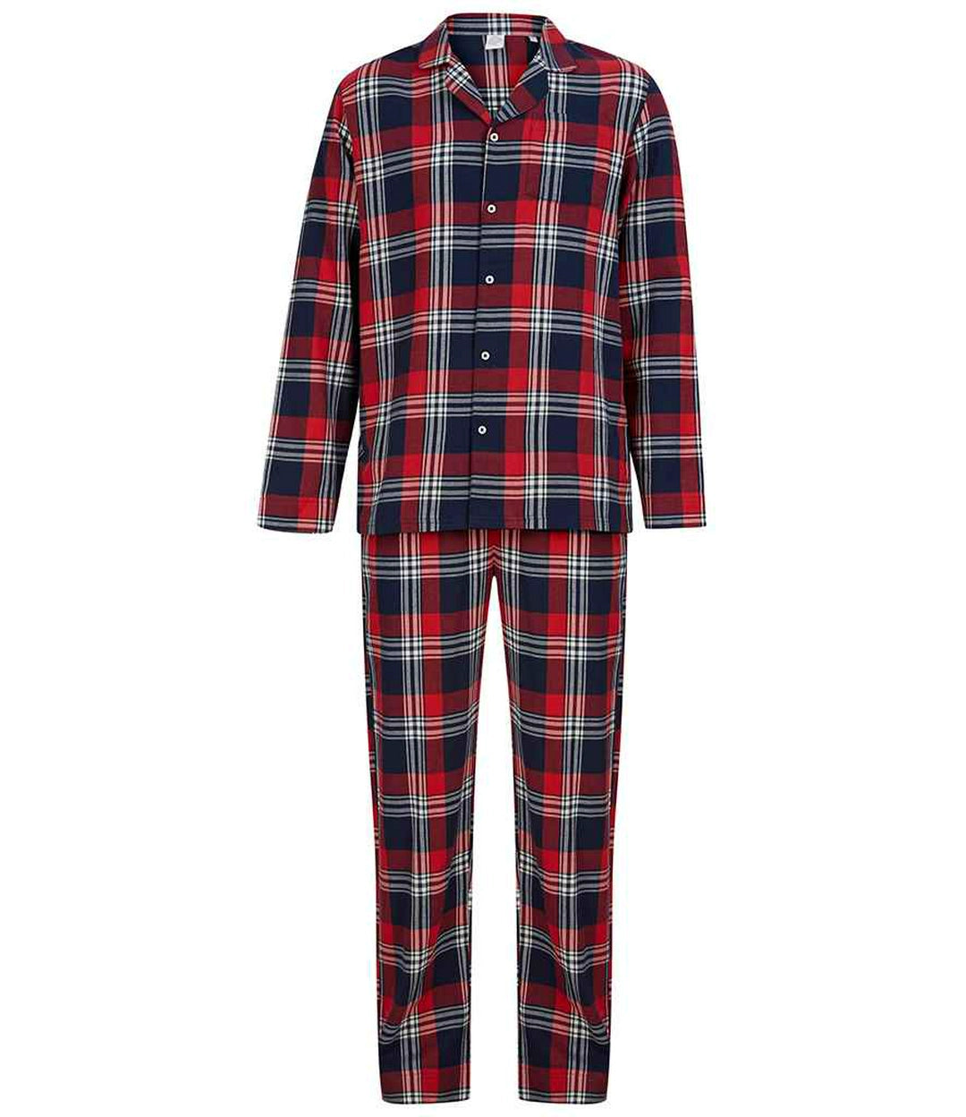 Mens Ladies Kids Baby Tartan Pyjamas Family Couples Matching Loungewear Sets - COOZO