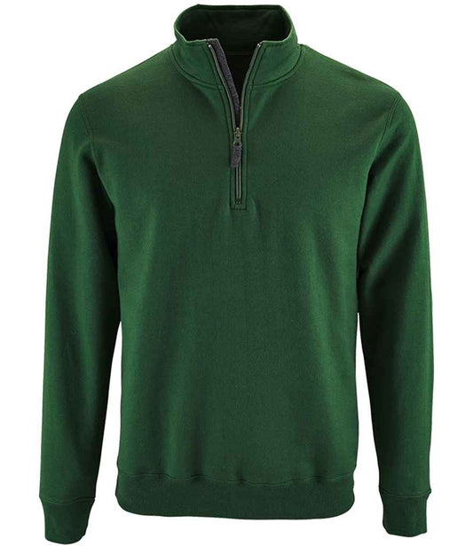 SOL'S Stan Contrast Zip Neck Sweatshirt - COOZO