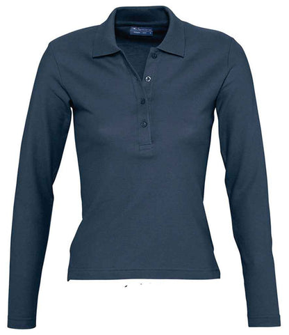 SOL'S Ladies Podium Long Sleeve Cotton Piqu¡§| Polo Shirt - COOZO