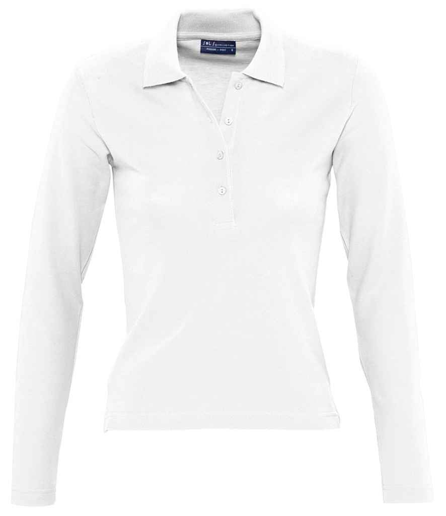 SOL'S Ladies Podium Long Sleeve Cotton Piqu¡§| Polo Shirt - COOZO