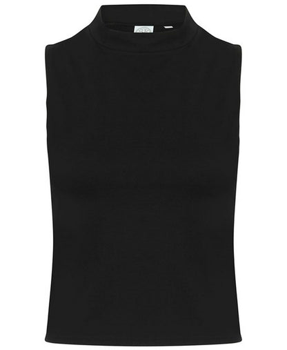 Skinni Fit ST170 SF Ladies High Neck Crop Vest - COOZO