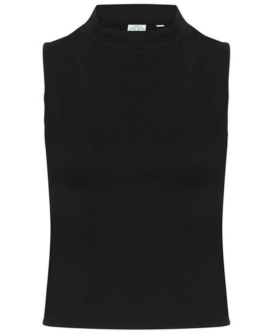 Skinni Fit ST170 SF Ladies High Neck Crop Vest - COOZO