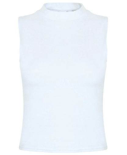 Skinni Fit ST170 SF Ladies High Neck Crop Vest - COOZO