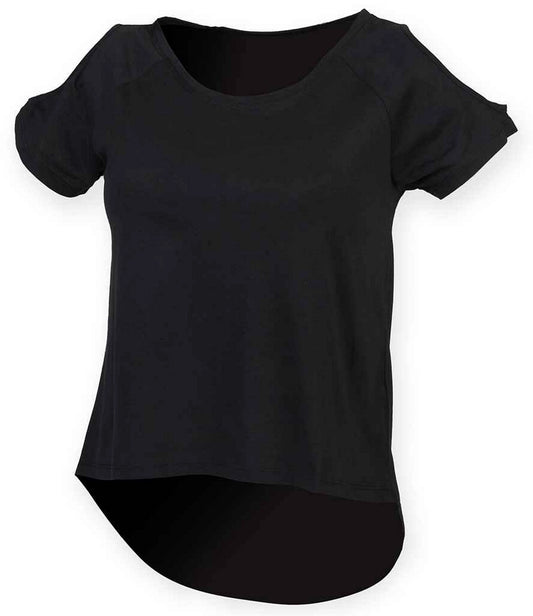 Skinni Fit ST233 SF Ladies Drop Tail T-Shirt - COOZO
