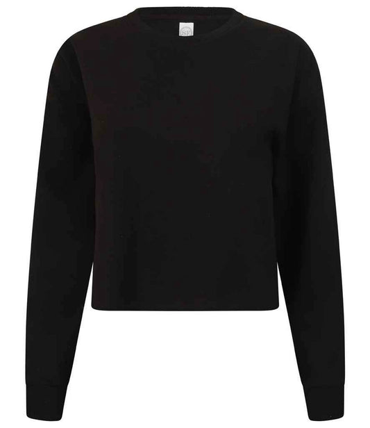 Skinni Fit ST515 SF Ladies Cropped Slounge Sweatshirt - COOZO