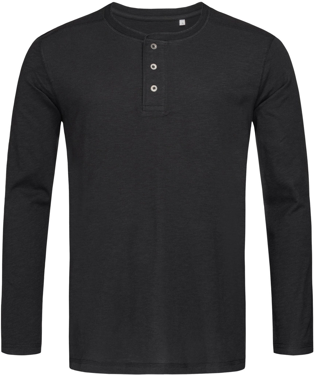 Stedman ST9460 Adult Shawn Slub Long Sleeve Henley T-Shirt - COOZO