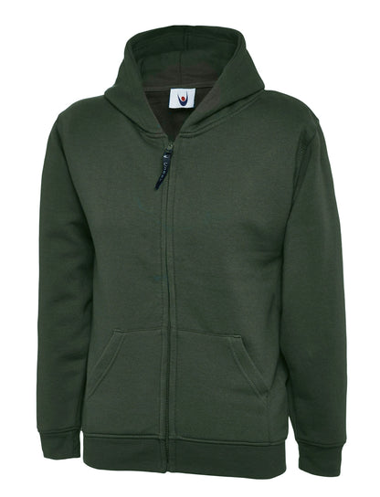 Uneek Clothing UC506 Childrens Classic Full Zip Hooded Sweatshirt - COOZO
