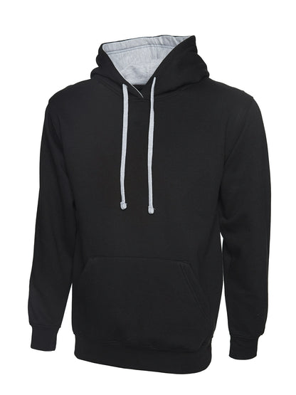Uneek Clothing UC507 Contrast Hooded Sweatshirt - COOZO