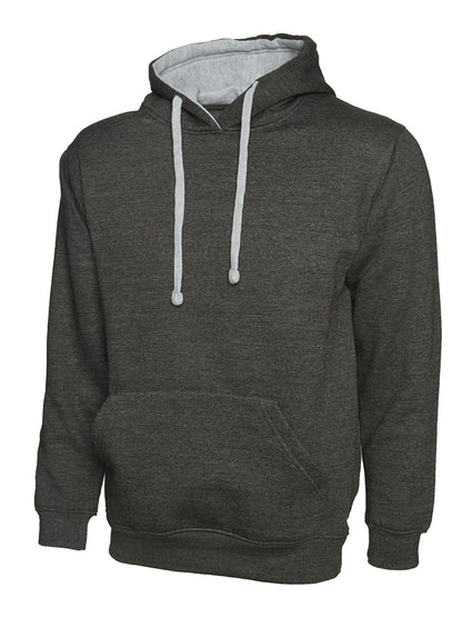 Uneek Clothing UC507 Contrast Hooded Sweatshirt - COOZO