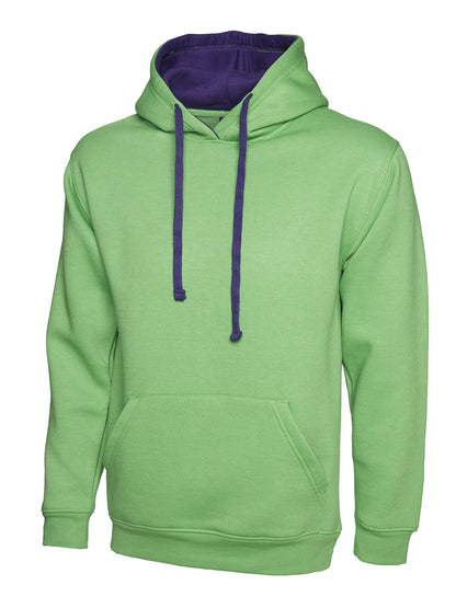 Uneek Clothing UC507 Contrast Hooded Sweatshirt - COOZO