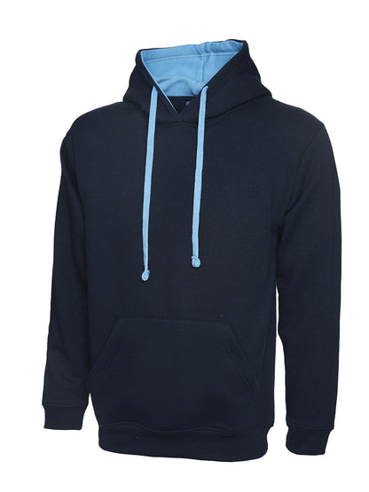 Uneek Clothing UC507 Contrast Hooded Sweatshirt - COOZO