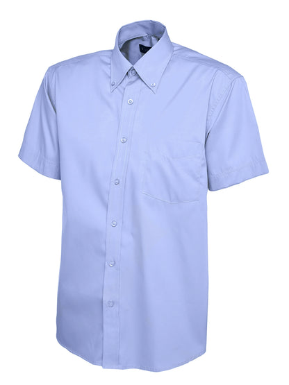 Uneek Clothing UC702 Mens Pinpoint Oxford Half Sleeve Shirt - COOZO