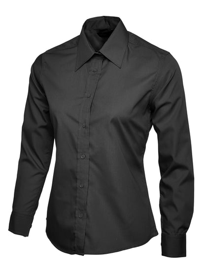 Uneek Clothing UC711 Ladies Poplin Full Sleeve Shirt - COOZO