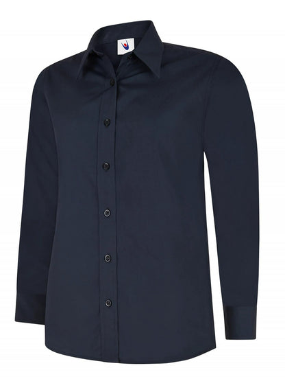 Uneek Clothing UC711 Ladies Poplin Full Sleeve Shirt - COOZO