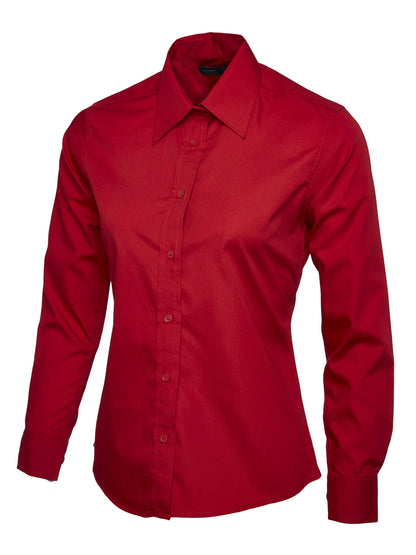 Uneek Clothing UC711 Ladies Poplin Full Sleeve Shirt - COOZO