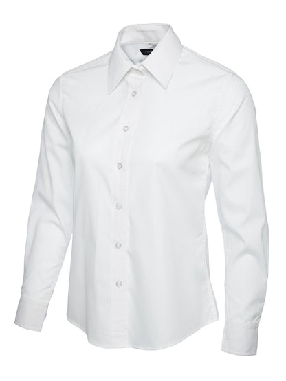 Uneek Clothing UC711 Ladies Poplin Full Sleeve Shirt - COOZO