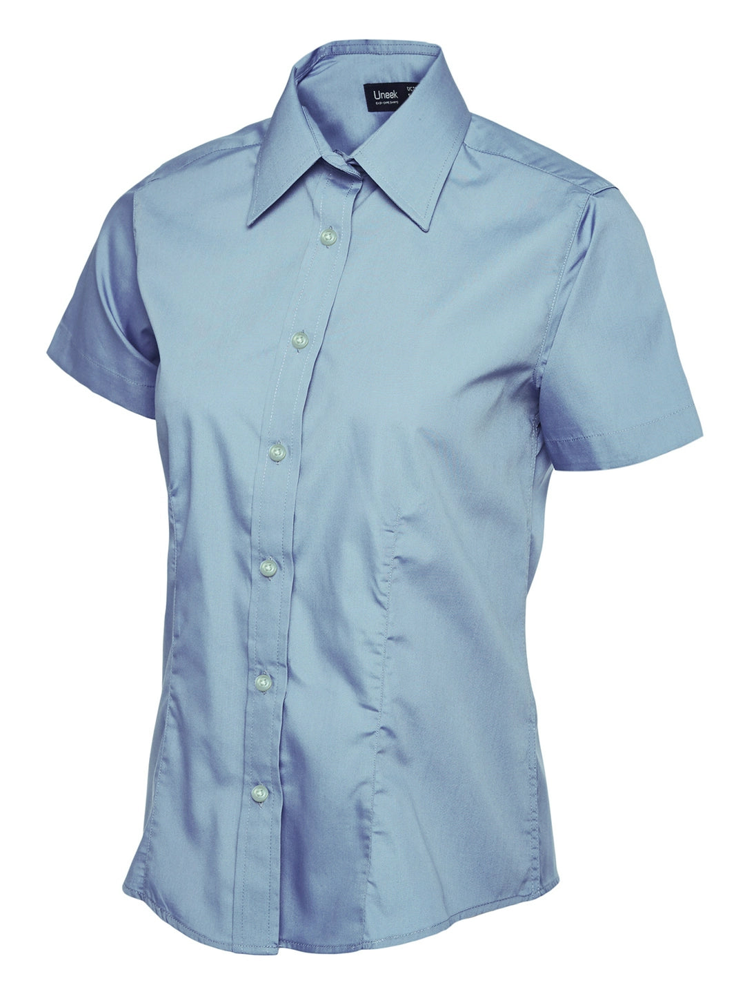 Uneek Clothing UC712 Ladies Poplin Short Sleeve Shirt - COOZO