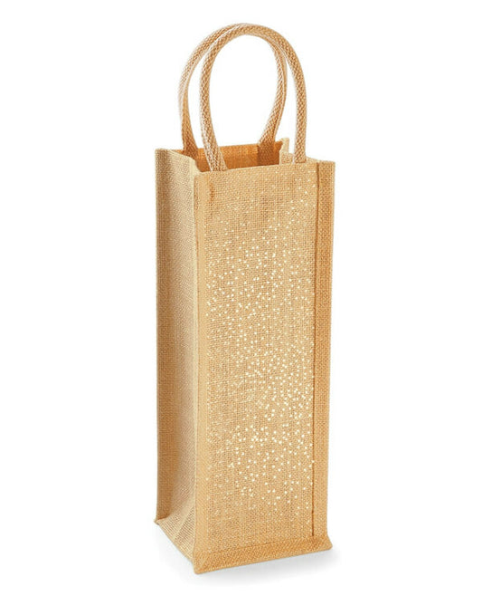 Westford Mill W433 Shimmer Jute Bottle Bag - COOZO