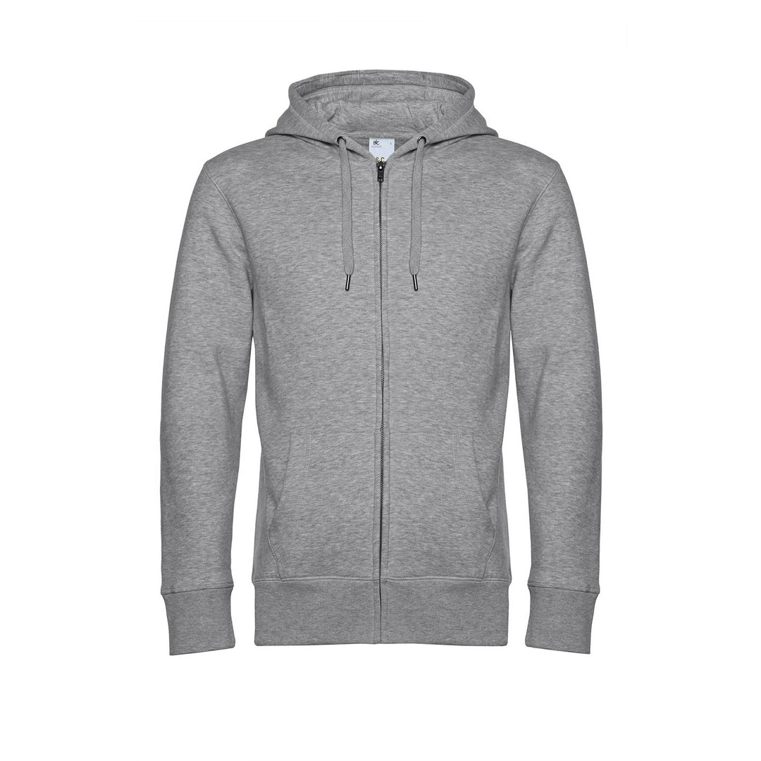B&C WU03K Mens King Zipped Hooded Sweat - COOZO