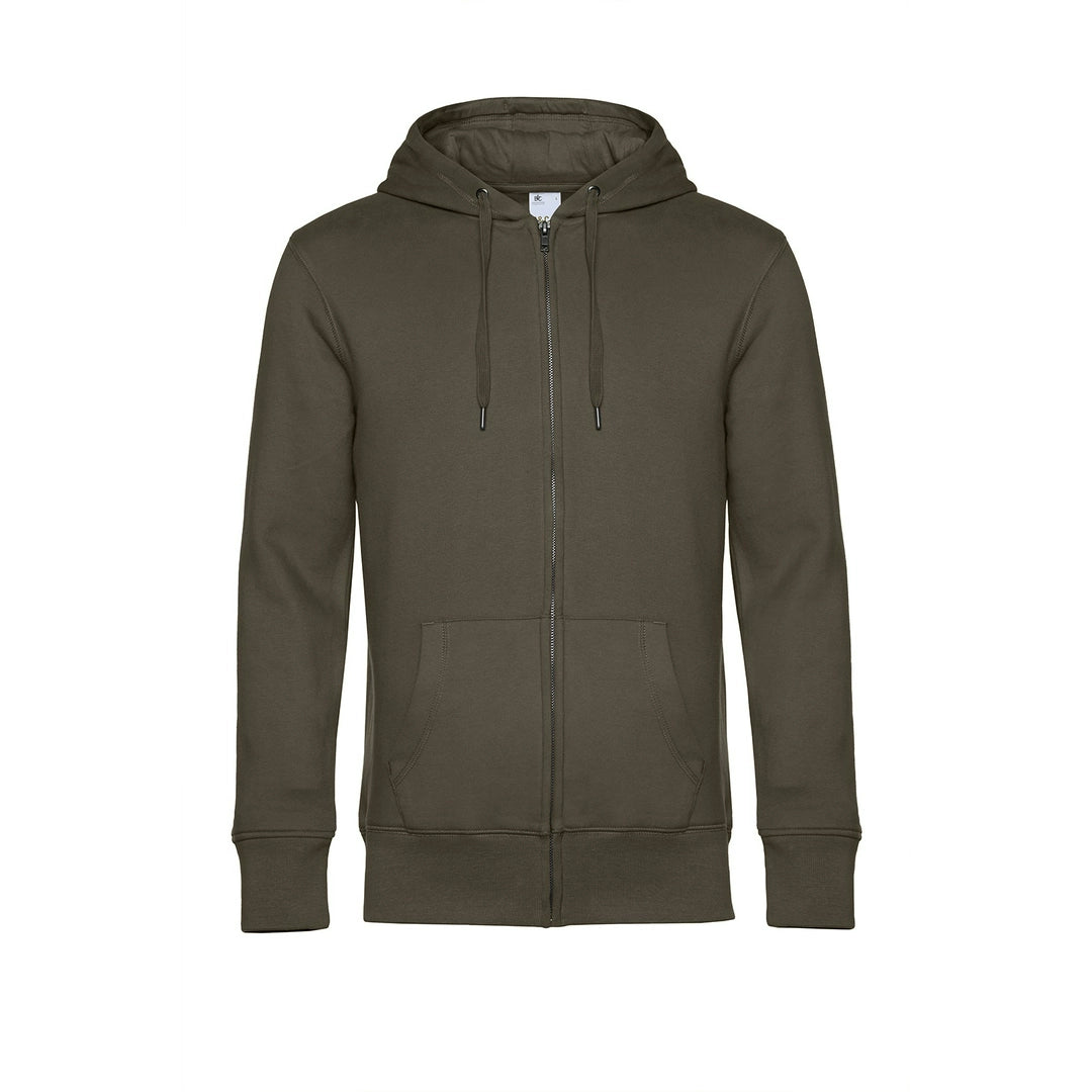 B&C WU03K Mens King Zipped Hooded Sweat - COOZO