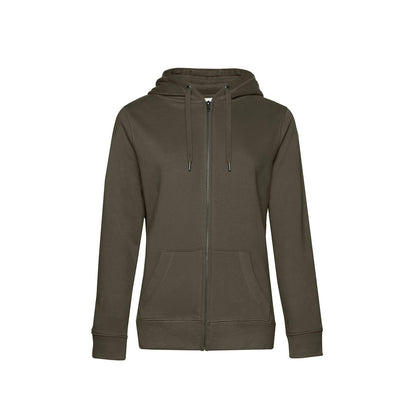 B&C WW03Q Ladies Queen Zipped Hooded Sweatshirt - COOZO