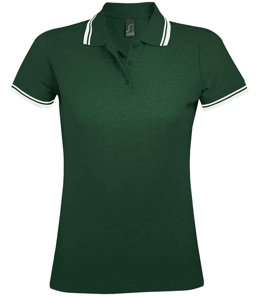 SOL'S Ladies Pasadena Tipped Cotton Piqu Polo Shirt - COOZO