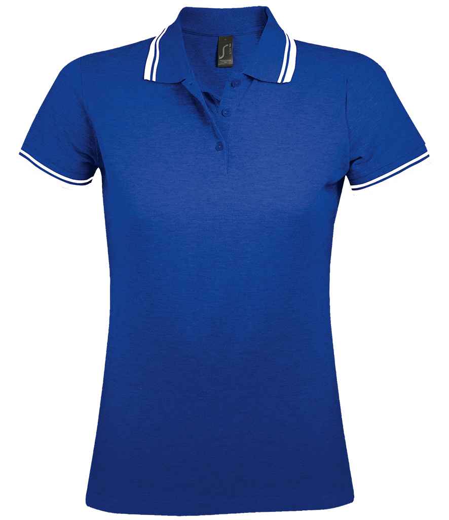 SOL'S Ladies Pasadena Tipped Cotton Piqu Polo Shirt - COOZO