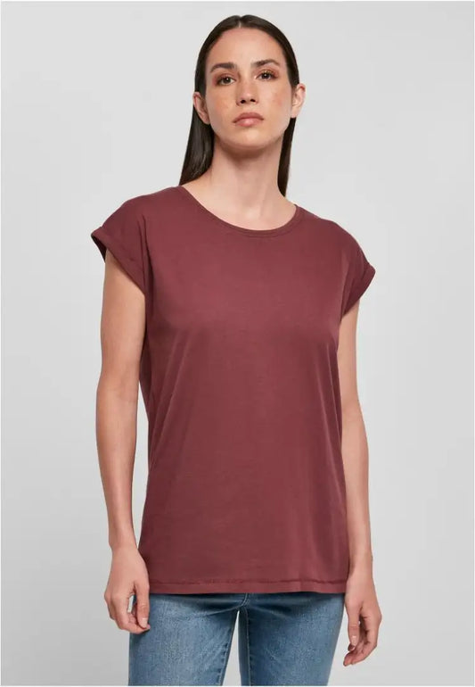 COOZO-Build your brand Women's organic extended shoulder tee (BY138)